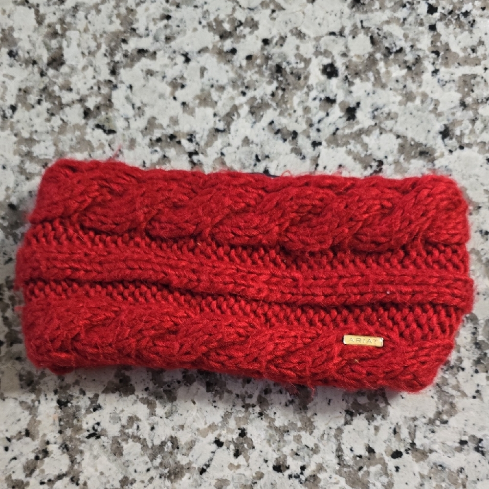Ariat Red Cable Knit Headband